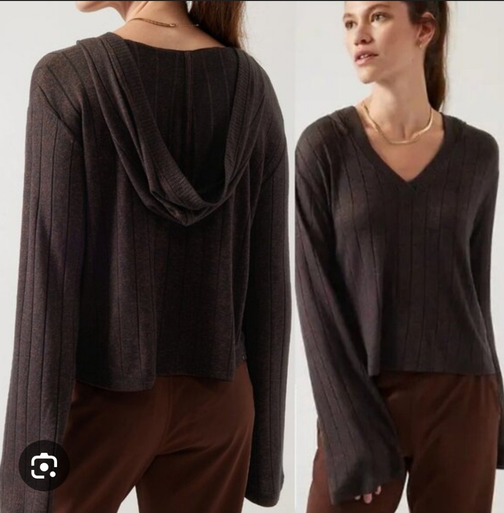 ATHLETA Harmony Pose Hoodie - Mahogany Heather Size Small